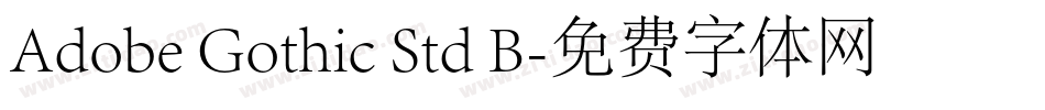 Adobe Gothic Std B字体转换